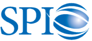 The SPI logo with the lettering and the spherical symbol, an example of a composite mark