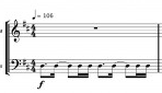 Fragment of a musical score, an example of a sound mark